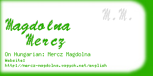 magdolna mercz business card